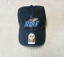 Nova Southeastern Sharks Hat 47 Brand Clean Up Cap Collegiate Adjustable Strap
