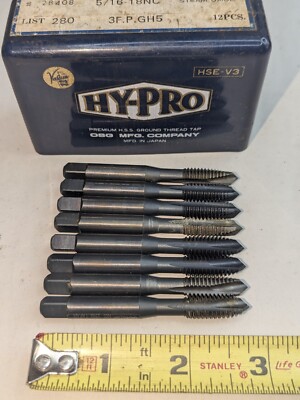 Machinist Taps HY-PRO 5/16 - 18 NC GH5 HSE JAPAN