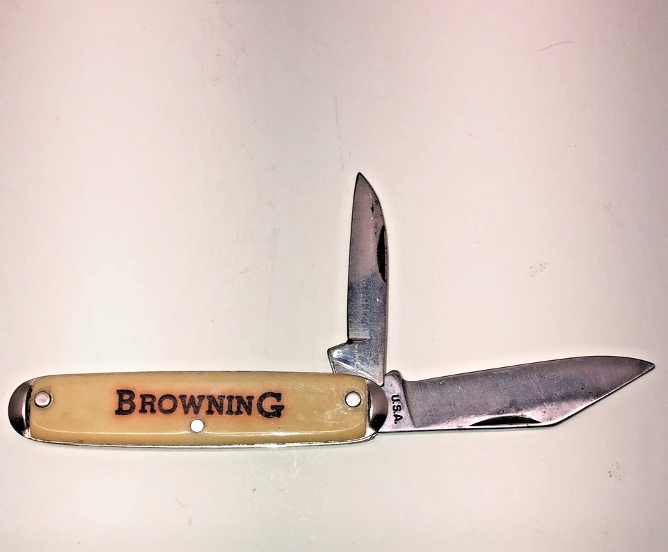Vintage Browning Knife 2 Blade folding Pocketknife Made in USA 1960's VERY RARE - Image 4 of 4