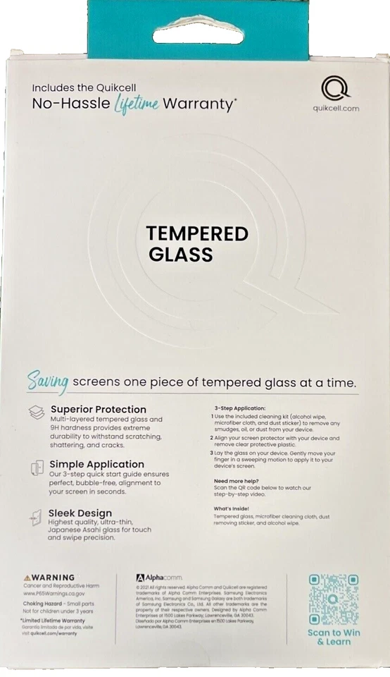 Quikcell Tempered Glass for Metro by T-Mobile Samsung Galaxy Tab A7 Lite $9.99 - Image 2 of 4