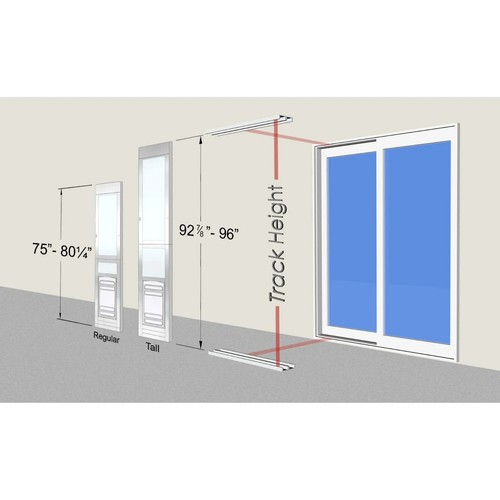 Smart Large Power Pet Door for Sliding Patio Doors 75 in-80 inch Full Door - Picture 6 of 11