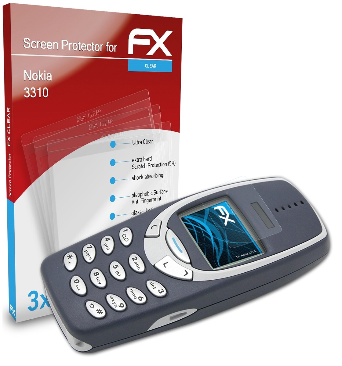 Pack De 3 Films Protecteurs D'écran AtFoliX FX-Clear Pour Sonim XP10 - Neufs Anti-rayures