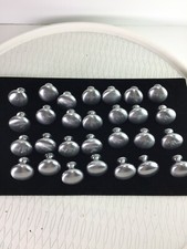 Drawer Cabinet Knobs Chrome Finish Silver 1 inch Qty 28 Preowned