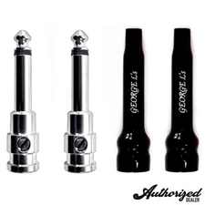 2 Pack | George L's .155 Straight Plug & Stress Relief Jacket Black Kit