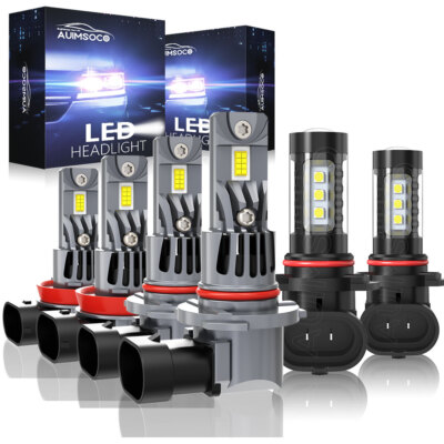 9005+H11+9145 Combo Kit LED Headlight+Fog Bulbs For Ford F-150 2015 2016-2023