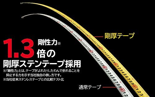 Tajima Metro A Nastro G3 Gold Lock – 5m X 25mm, Con Ganci Magnetici E Ammortizzatore, Rigidità Aumentata Del 50%