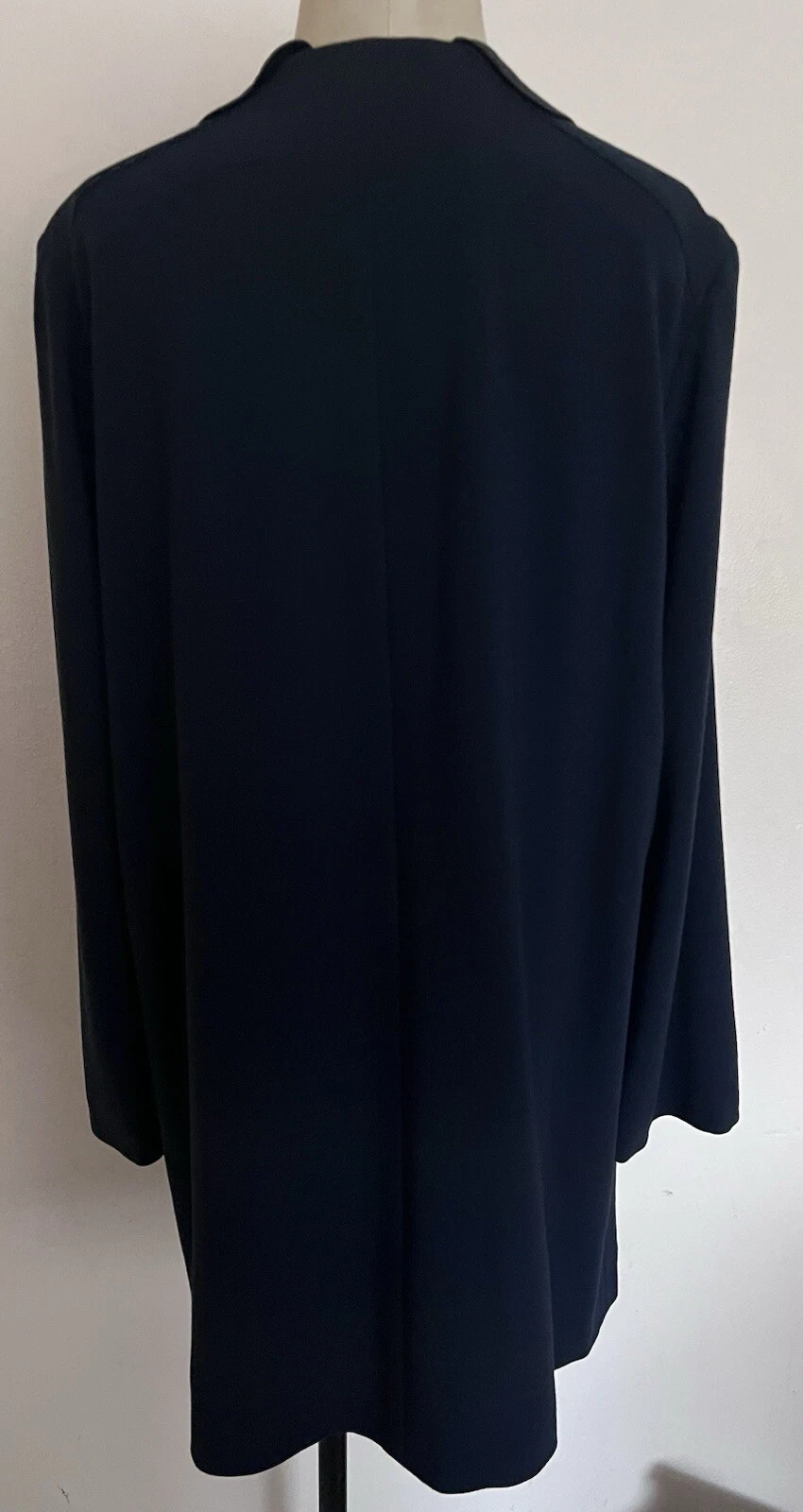 Cappotto Moschino 2010 Runway Lana Vergine Marina Militare Nuovo con etichette RARO Made In Italy Taglia 12