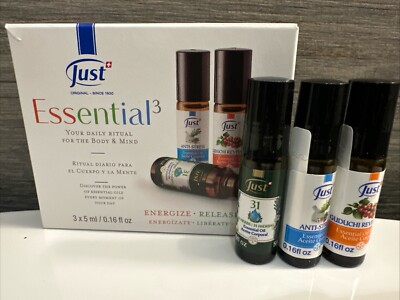 SWISS  JUST Essential 3 Oil Set, 5ml Guduchi Oleo 31 Herbs  Anti-Stress new
