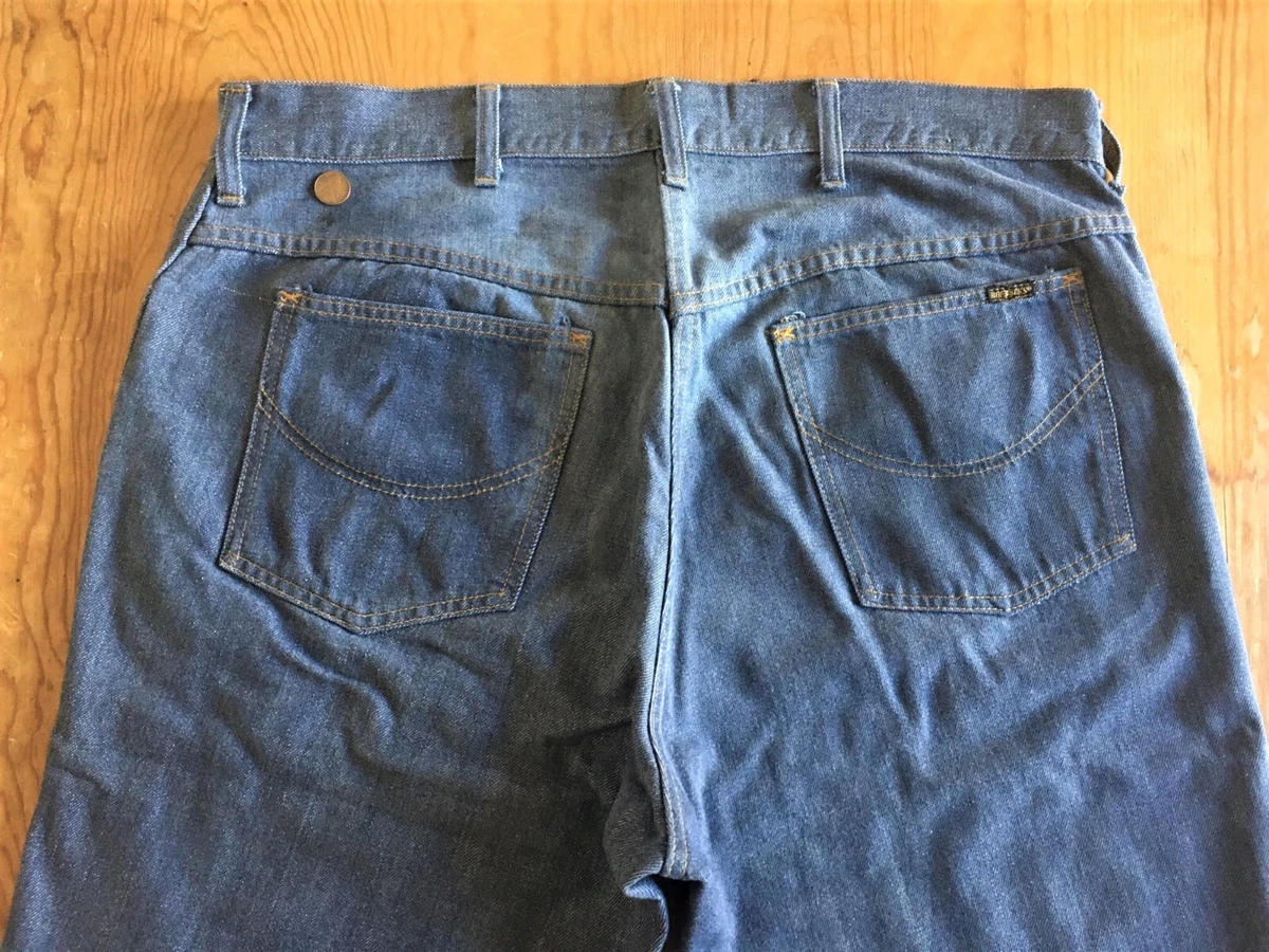 Vtg 80's Sears Roebucks Distressed Denim Work Western Jeans Size