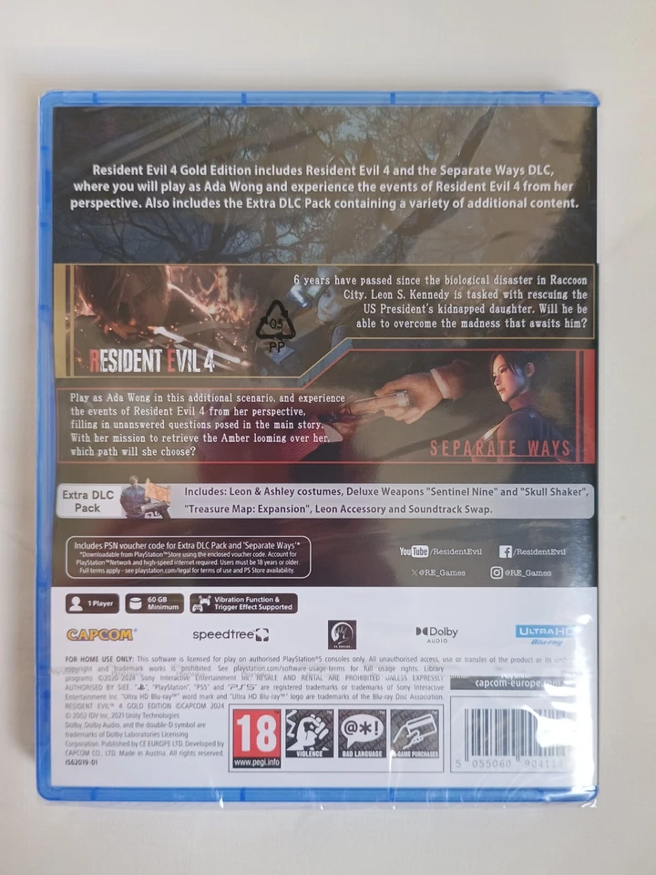 Resident Evil 4 Remake Gold Edition PS5 BRAND NEW SEALED Fast Free Post PEGI 18 - Image 2 of 4