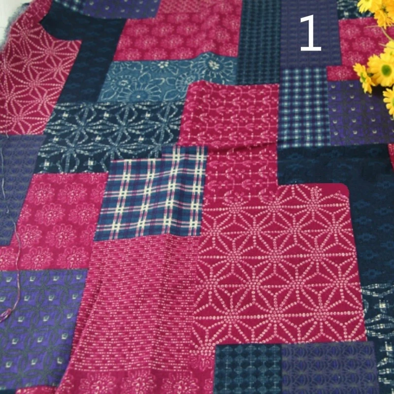 Ethnic Linen Cotton Fabric clothes Upholstery Curtain Craft Boho Splice Retro - Imagem 2 de 4