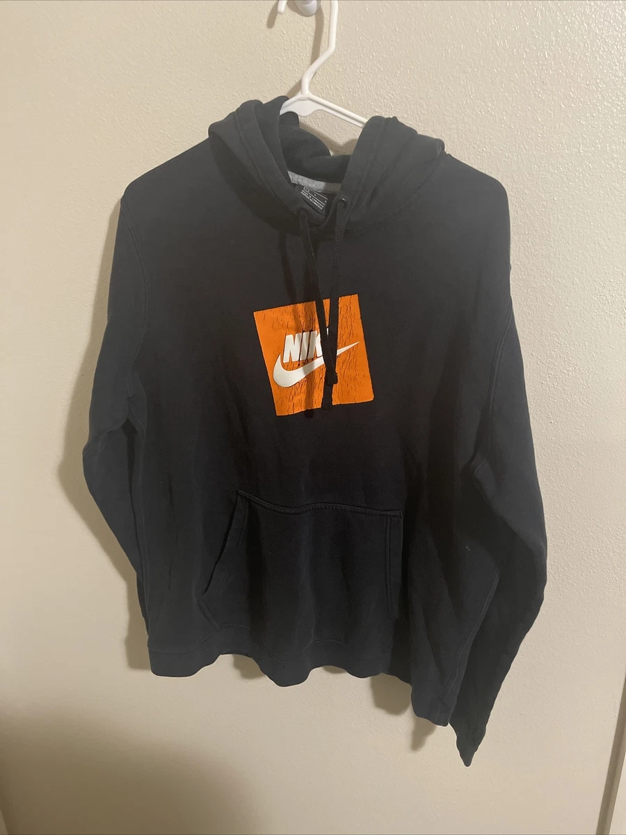 Nike orange box store logo hoodie