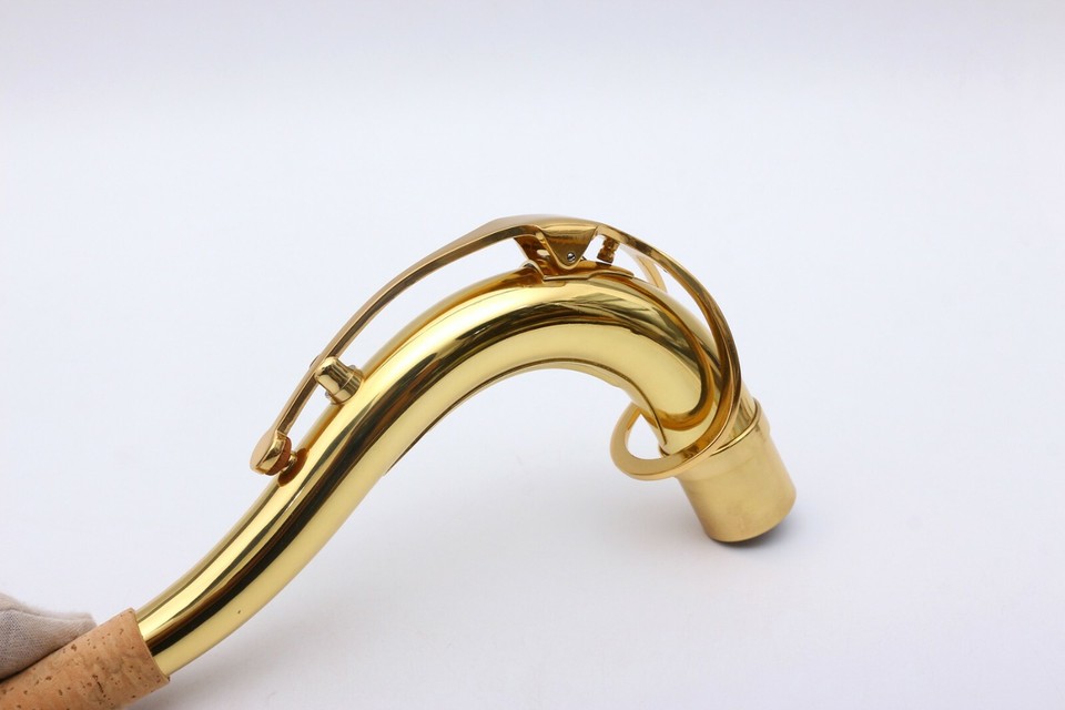 Tenor Sax neck gold lacquer brass material Saxophone neck Woodwind 28mm