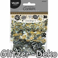 Konfetti - 30. Geburtstag - Gold Silber Geburtstagsdeko Deko Tischdeko Streudeko