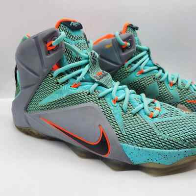 NIKE LEBRON XII HYPER TURQUOISE BASKETBALL SNEAKERS 684593