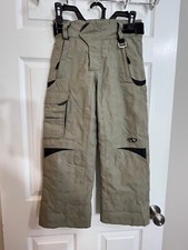 Marker Youth Ski Snowboard Pants Beige Size 6 Adjustable Waist Cargo Pockets