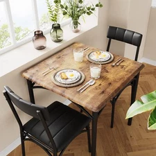 3 Piece Dining Table Set , Modern Kitchen Table with Chairs for Small Space Home