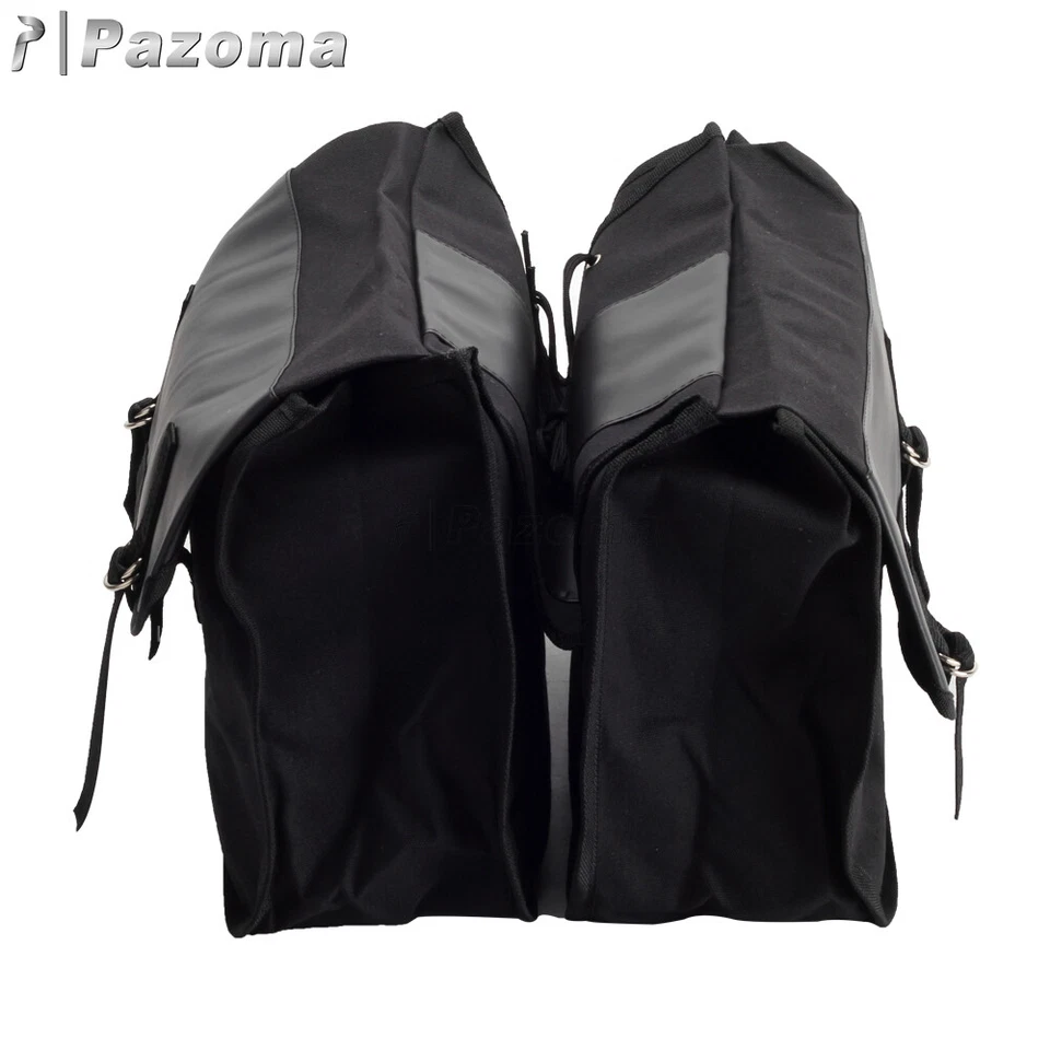 Alforja de lona impermeable para motocicleta Harley Suzuki Kawasaki Yamaha Honda Foto 4 de 4