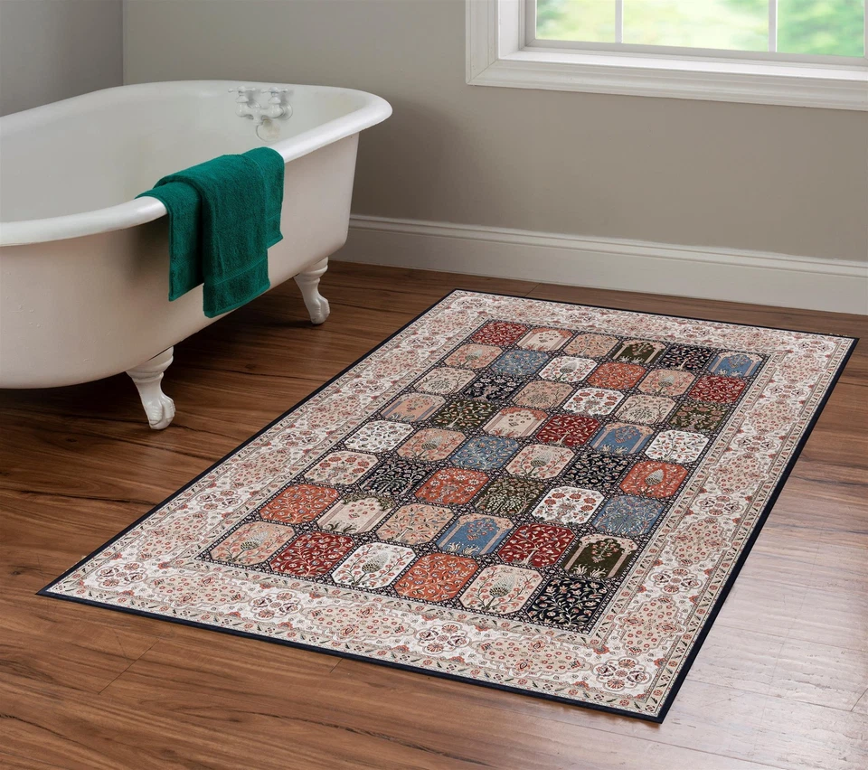 Alfombra Linon Eclipse Farlin Tejida Poliéster 3'3"x 5' en Negro Foto 2 de 4