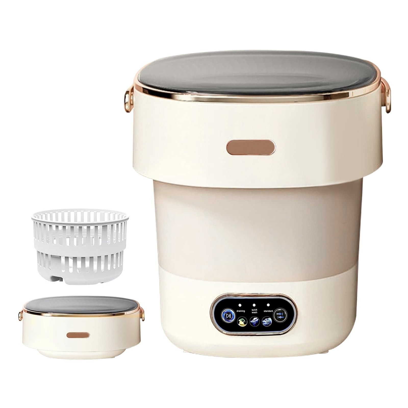 Portable Mini Washing Machine 15L with Upgraded Spin Basket for Compact Spaces
