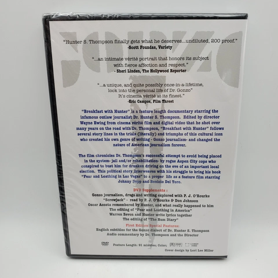 Breakfast With Hunter (DVD, 2004) by Wayne Ewing HST Hunter S. Thompson, Sealed - Image 3 of 4