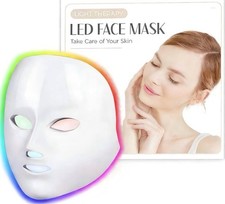LED Face Mask Light Therapy, Red Light Therapy Mask with 7 Colors, 850nm SEALED