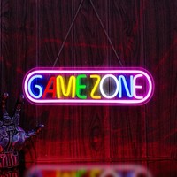 Neon Schild Gaming Zone Bunt LED Leuchtreklame Deko FüR Gaming Room Zocker