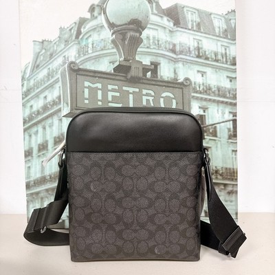 Coach CZ398 Houston Flight Bag In Signature Canvas IN Black | eBay
