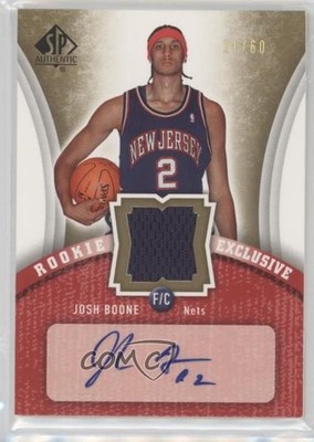 2006-07 SP Authentic Rookie Exclusive Jerseys 21/60 Josh Boone #RE-JB Auto 0c2