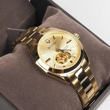 Bulova Classic Surveyor 97A182 Gold Tone Stainless Steel Men's Automatic Watch