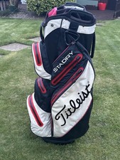 Titleist StaDry Fully Waterproof Golf Cart Bag 14 Way Dividers - White/Black/Red