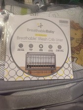 Breathable Baby Mesh Crib Liner in Safari