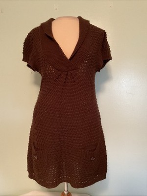 brown tunic sweater dress Pomander Place Heavyweight Camel Kristen Sweater Dress Tan / XL main image 0