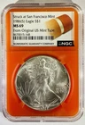 1986 S Eagle S$ NGC MS 69 From ORIGINAL US MINT ORANGE TUBE!