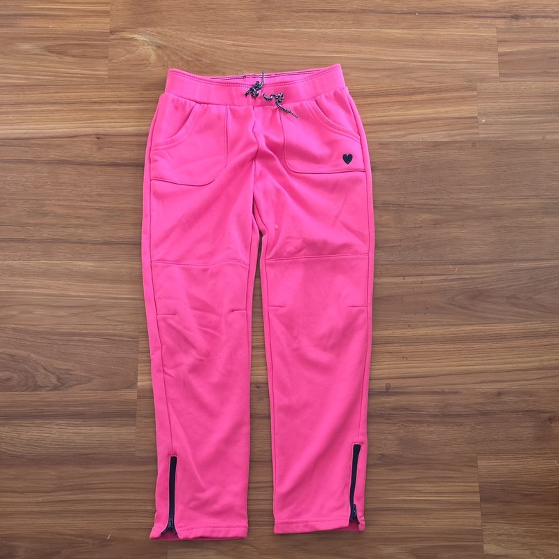 OshKosh B'gosh Girls Pink Fleece Sweatpants Size 8 Elastic Waist Pockets