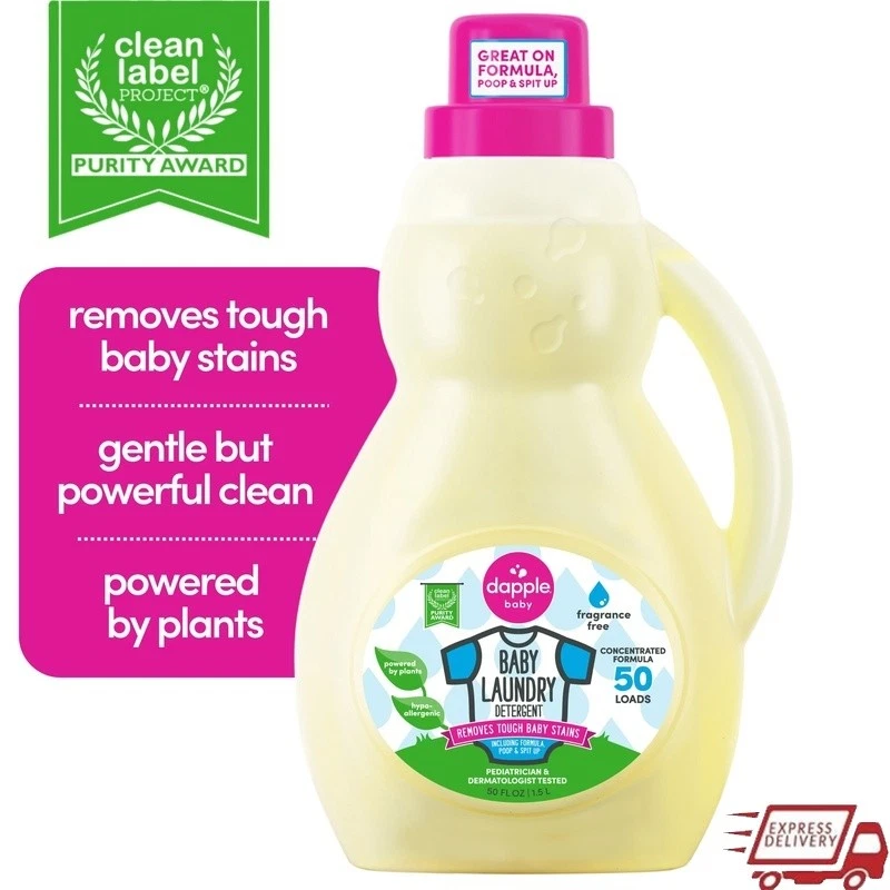 Fragrance Free Baby Laundry Detergent Hypoallergenic Stain Remover 50 Loads New
Opens in a new windo