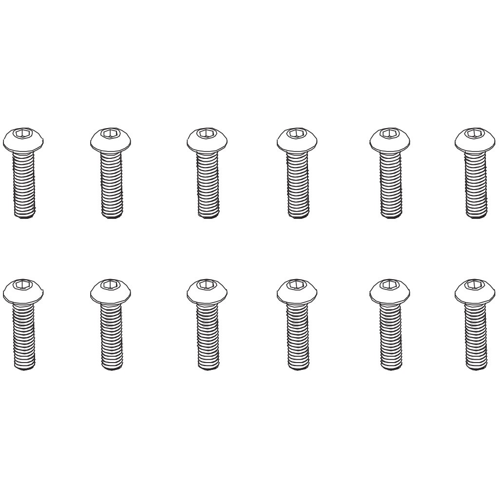 PD Racing B head hex screw HM4*16 12pcs