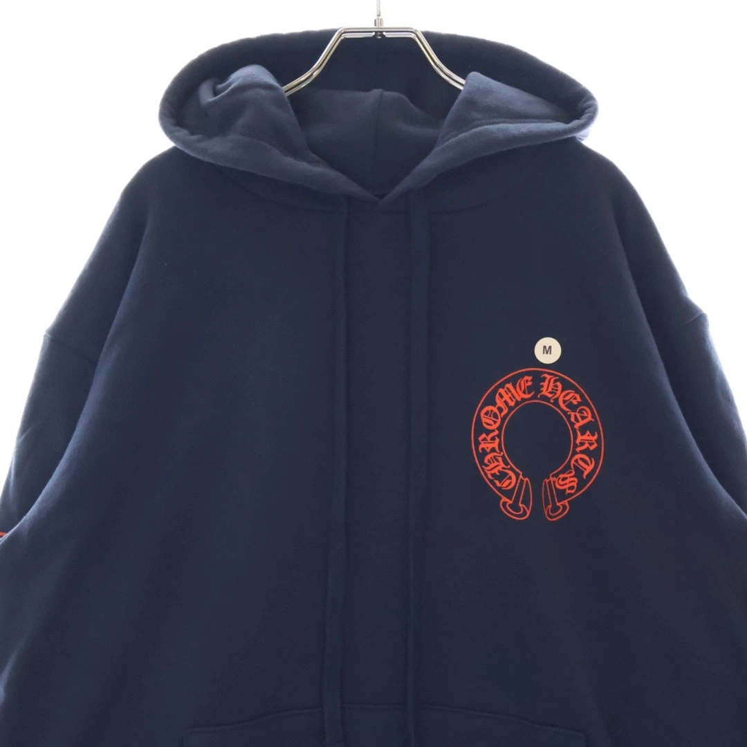 Maglione Chrome Hearts SWTSHRT PLVR felpa con cappuccio manica floreale schiena ferro di cavallo usa