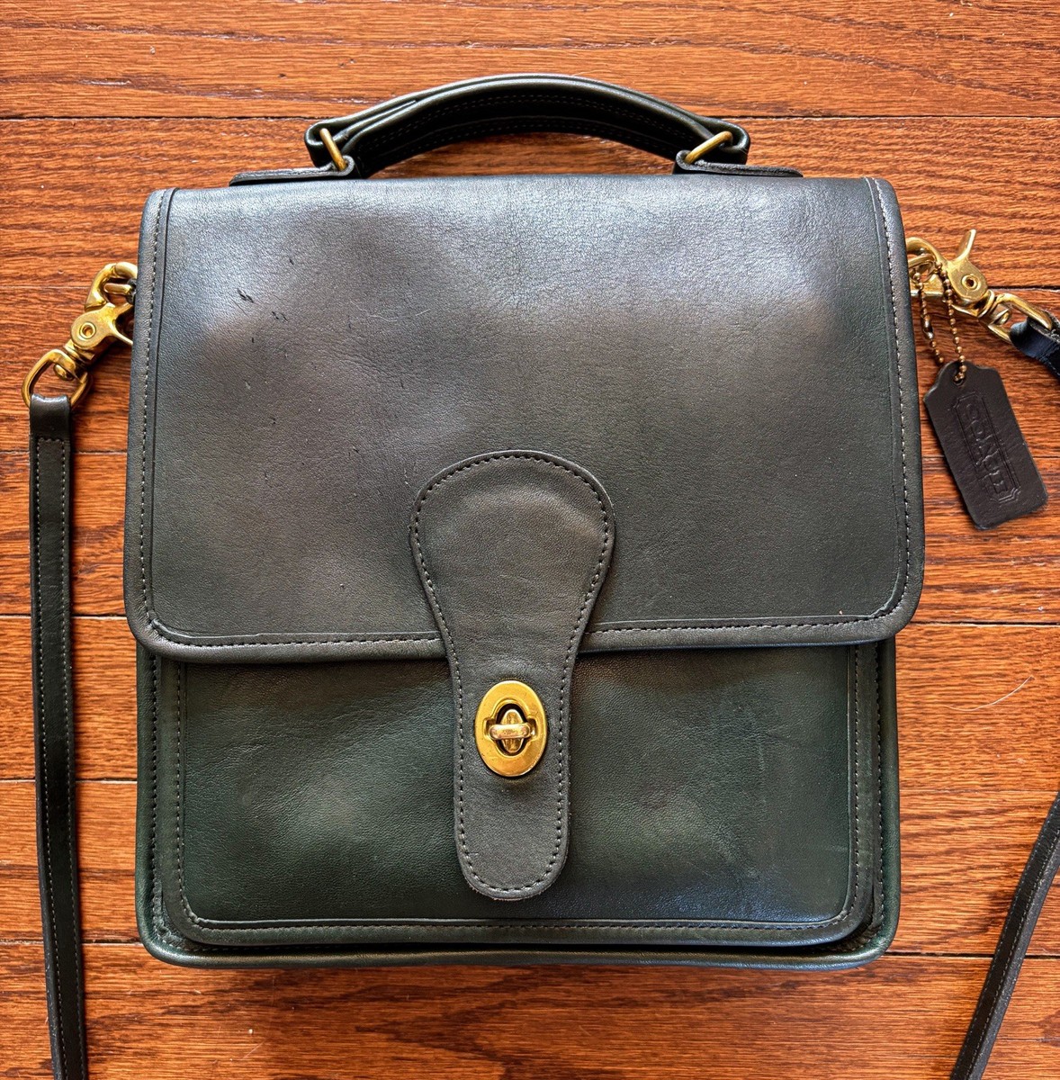 Vintage Pre-1994 Coach Station Bag RARE BOTTLE GREEN | eBay