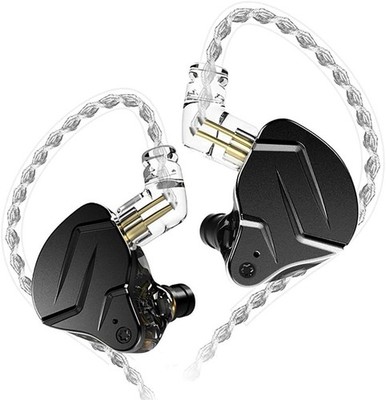 Sleek KZ ZSN PRO X Earphones: Dynamic Driver & Detachable Cable, Elegant Black