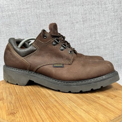 John Deere Boots Mens 11 M Lace Up Leather Work Safety Oxford Shoes Made In USA