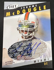 JEROME McDOUGLE 2003 SAGE Hit Silver #A9 Rookie Card RC AUTO Miami Hurricanes. rookie card picture