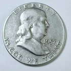 1957 Franklin Half Dollar 50C Silver 0.9 Business Strike #11315