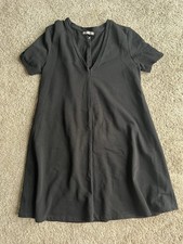 Zara Black V-Neck Dress. Size L