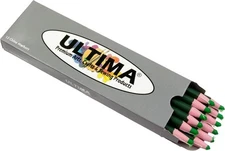 Ultima China Marker – Peel-Off Grease Pencil/Wax Pencil – 12 Pencils, Green 