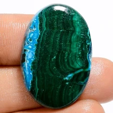 Natural Chrysocolla Malachite Oval Cabochon Gemstone 40.5 Ct. 29X19X4 mm A-33659