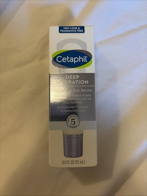 Cetaphil Deep Hydration Refreshing Eye Serum with Hyaluronic Acid, 0.5oz New