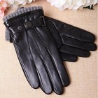 Mens Genuine Nappa Leather Touch Screen Function Warm Lined Gloves On Sale #M042