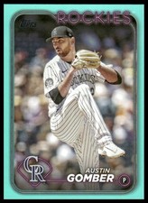 2024 Topps #340 Austin Gomber Aqua Colorado Rockies