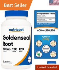 Goldenseal Root 600mg Capsules - 120 Non-GMO  Gluten-Free Vegetarian Capsules